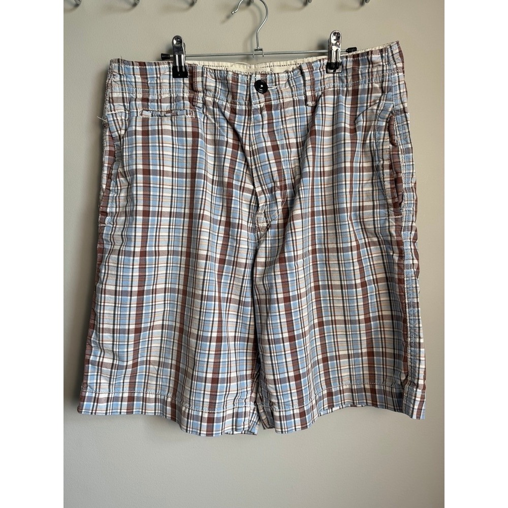 American Eagle Outfitters Plaid Chino Shorts Mens 32 Preppy Summer Y2K Retro
